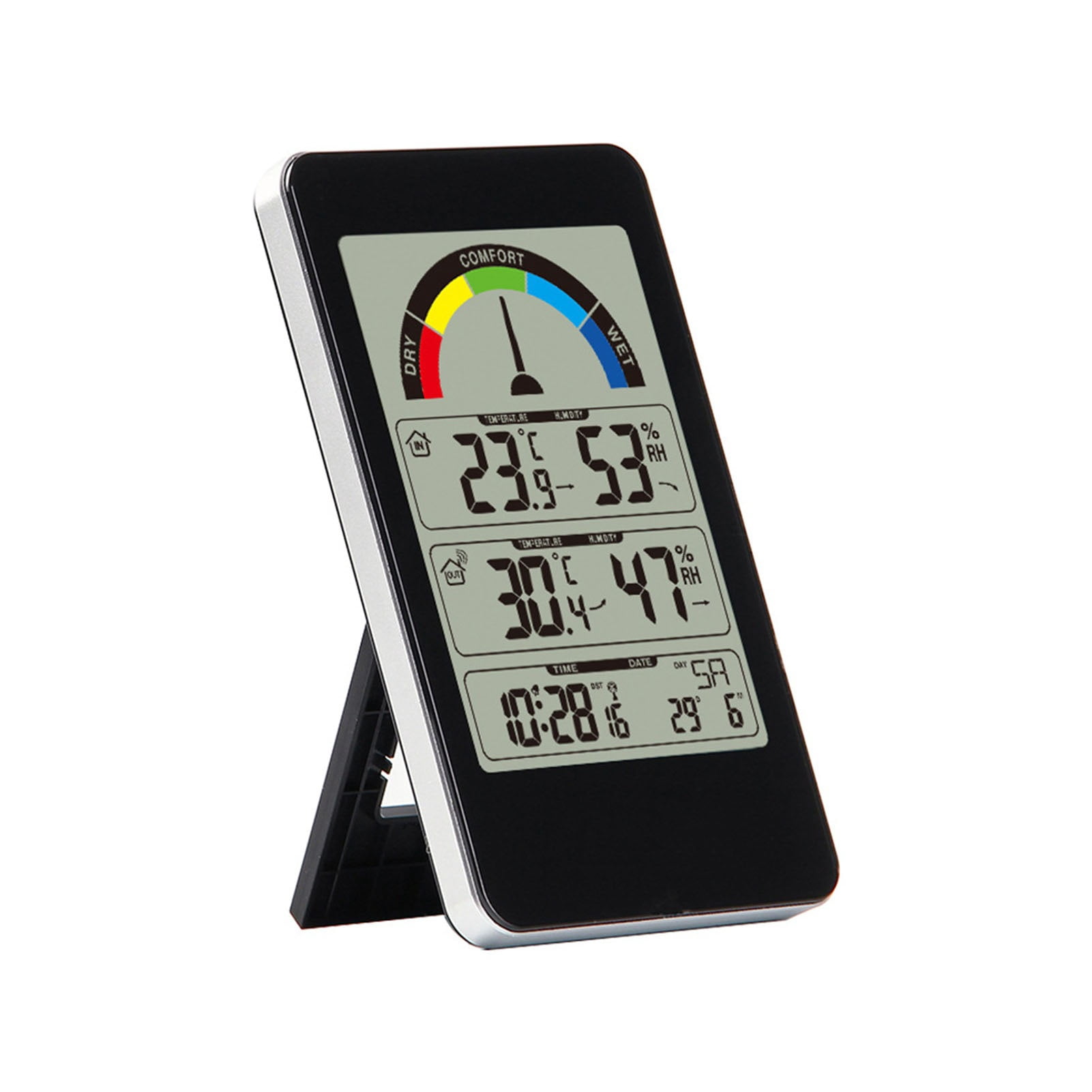 Wall-mounted Weather Clock Household Indoor And Outdoor Thermometers And Hygrometers, Comfort Indicating Temperature Trends, Electronic Alarm Clocks ,Enhanced Signal Transmission