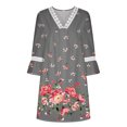 thumbnail image 3 of Azul/Verde/Gris Boho Summer Deep V Vestido en forma de H para viajes diarios (Gris XXL) FLhrweasw Para estrenar, 3 of 9
