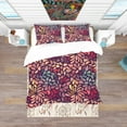 thumbnail image 3 of Designart 'Abstract Floral Pattern' Bohemian & Eclectic Bedding Set - Duvet Cover & Shams, 3 of 4