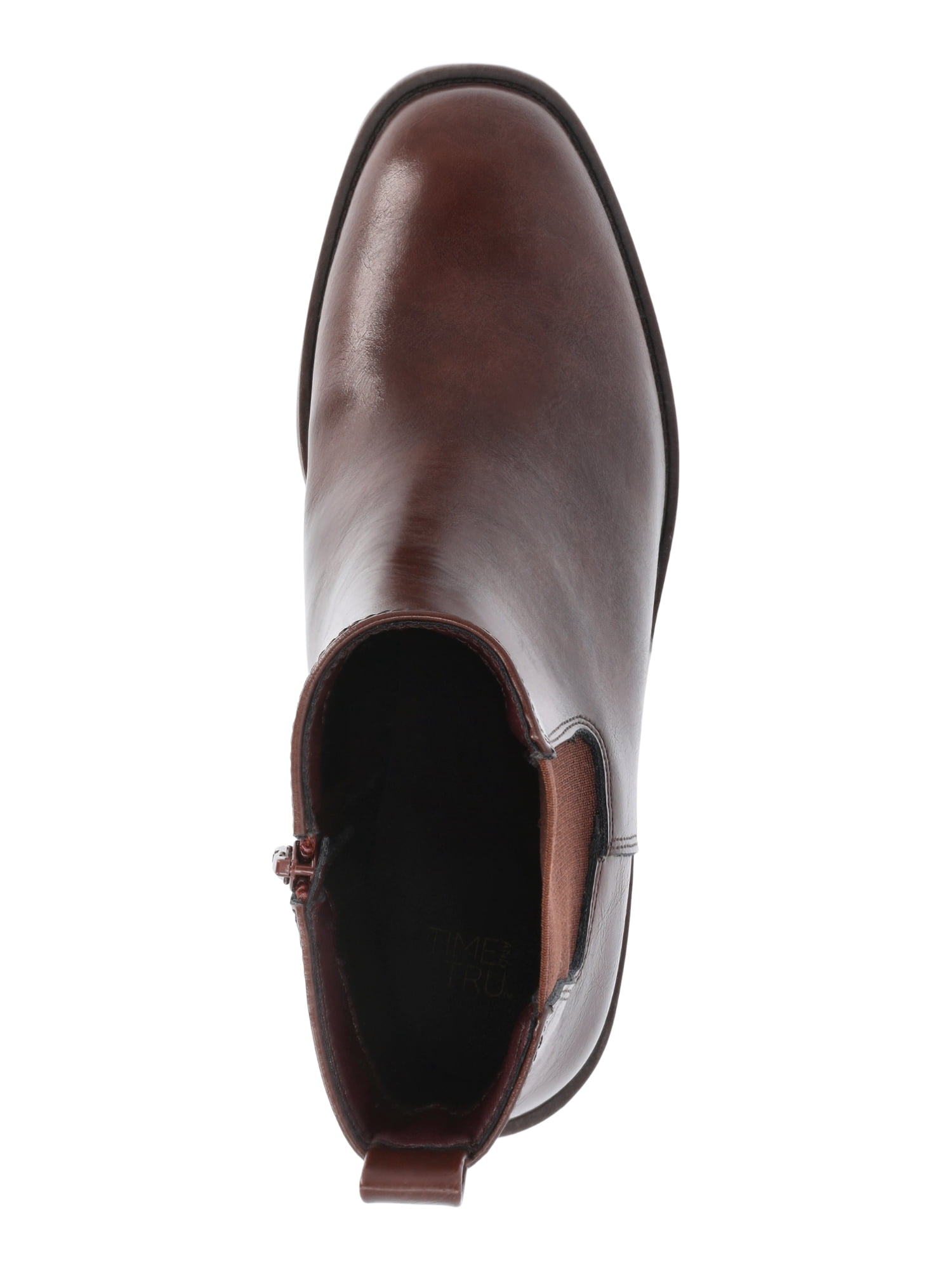 Time and True Women's Faux Leather Chelsea Boots