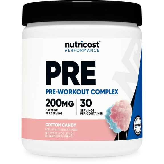 Nutricost Pre-Workout Powder (Cotton Candy) 30 Servings - GMO-Free, Gluten-Free, Vegetarian