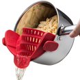 thumbnail image 1 of (Red) Clip-on strainer, Premium food grade silicone, Cooking and pots, Amazon Home, Practical and versatile, Kitchen accessories and storage - Clip strainer, Rice and vegetable pasta, 1 of 4