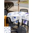 thumbnail image 5 of Outdoor Tablecloth with Umbrella Hole for Patio/Picnic/Party/Camping, Spring Purple Flowers Waterproof Table Cloth Square Cover Washable, Wildflowers Country Botanical Rustic (60"x 60"), 5 of 8