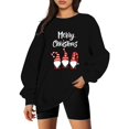 thumbnail image 2 of Sudadera Gibobby Navidad Mujer Casual Y 2 K Manga Larga Impreso Sin Capucha Negro M, 2 of 4