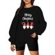 thumbnail image 2 of Sudadera Gibobby Navidad Mujer Casual Y 2 K Manga Larga Impreso Sin Capucha Negro M, 2 of 4