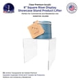 thumbnail image 4 of Marketing Holders Acrylic Riser Display Stand 8 Inch Clear Square Plexiglass Countertop Decorative Pedestal Showcase No Assembly Platform for Retail Stores Boutiques Jewelers and Flower Shops, 4 of 4
