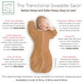 thumbnail image 5 of SwaddleDesigns Transitional Swaddle Sack, Arms Up Swaddle with Half-Length Sleeves & Mitten Cuffs, Easy Transition Swaddle Sleep Sack, Large, 6-9 Months, 21-24 lb, Heathered Butterum, 5 of 9