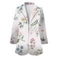 thumbnail image 2 of Gibobby Blazer de mujer elegante Blazer de tweed casual de manga larga con frente abierto para mujer estilo informal para trabajo oficina con bolsillos(Beige,XL), 2 of 5