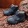 thumbnail image 7 of WhouRiu Big Boy's Outdoor Sneakers Lined Insulated Ankle Boots Child Warm Waterproof Resistant Winter Sneakers Blue Big Kids7, 7 of 7