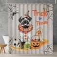 thumbnail image 2 of Trick or Treat Labrador Retriever Funny Mummy Cosplay Pumpkin Candy Basket Shower Curtain Lab Dog Lover Gifts Waterproof Bathroom Bathtub Curtain - 12016, 2 of 5