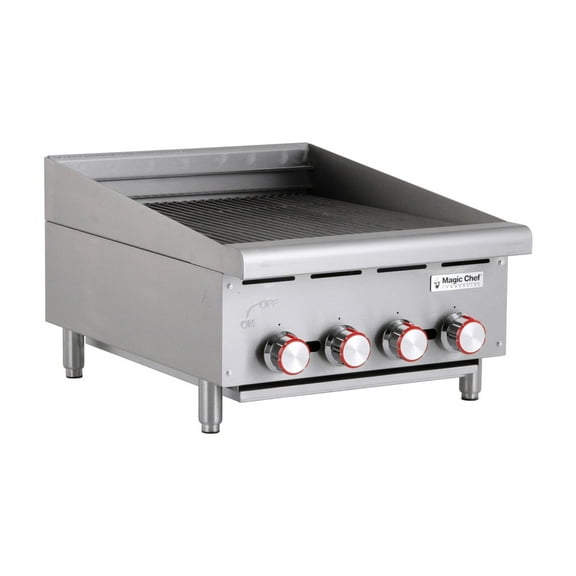 Magic Chef Commercial 24 in. Commercial Countertop Radiant Char Broiler in Stainless Steel