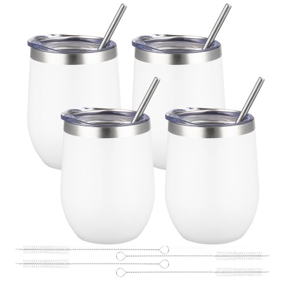 Vaso de vino YEBTS Life de acero inoxidable de doble pared, 12 oz