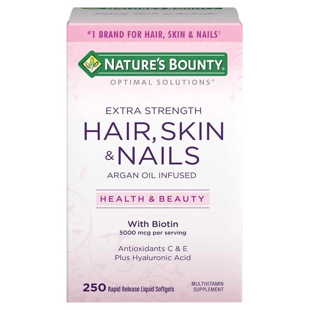 Suplemento de biotina Nature's Bounty para cabello, piel y uñas: 5000 mcg