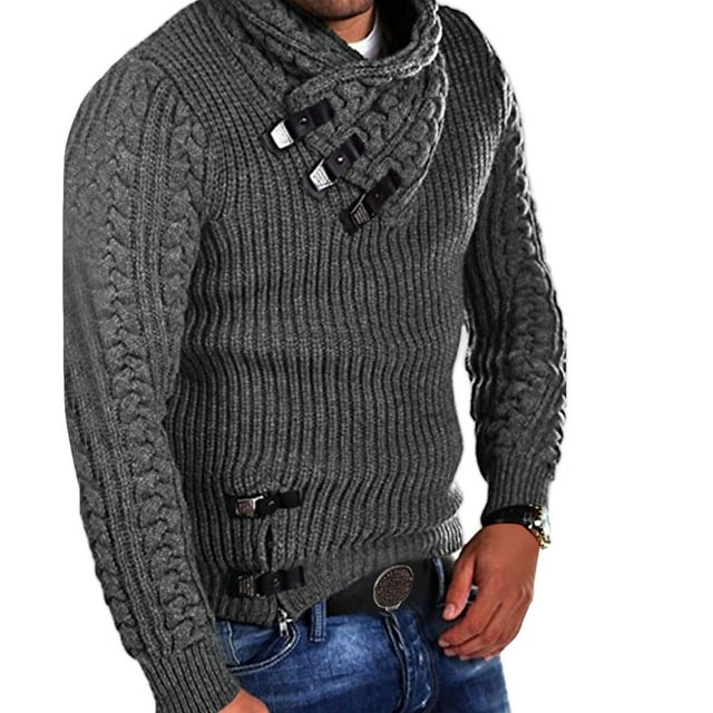 EGNMCR Chandail à Col Roulé pour Hommes, Chandails pour Hommes Chandail d'Hiver Décontracté à Col Montant à Manches Longues pour Hommes Chandail pour Hommes
