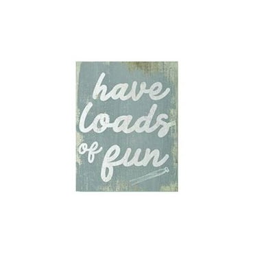 Stupell Industries Loads Of Fun Funny Family Laundry Bathroom Word Design Canvas Wall Art by Daphne Polselli