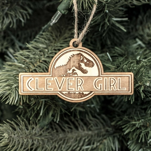 Ornament - Clever Girl - Raw Wood 2x4in
