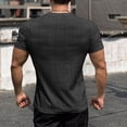 thumbnail image 5 of Men's Muscle Fit Workout T Shirt Athletic Training Top Gym Running Basketball Performance Activewear Short Sleeve Tee Men's Tops T-Shirt Casual Crew Neck Loose, 5 of 5