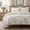 Sand Dune (No Comforter), variant on EverGrace 100% Cotton Sateen Duvet Cover Set Queen Size, 3 Piece Floral Toile Bedding Set, Pre-Washed Soft & Breathable, Button Closure with 2 Pillow Shams, Blue Linen, 90"x92"