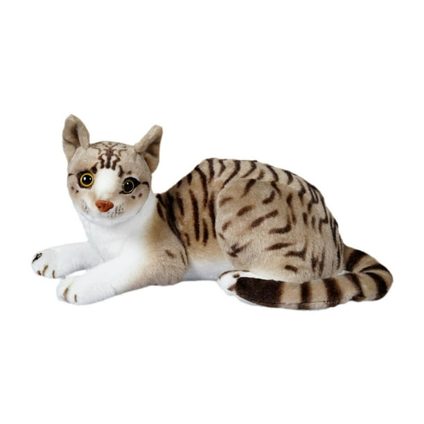 Juguete de peluche de gato, gatito, animal de peluche de dibujos animados para acurrucarse, decoración del hogar coleccionable gris 25 cm