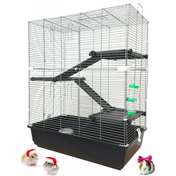 Pet Products X-Large 4-Levels Universal Small Animal Home Critter Habitat Cage Tight 3/8-inch Wire Spacing for Wide Variety of Small Animals