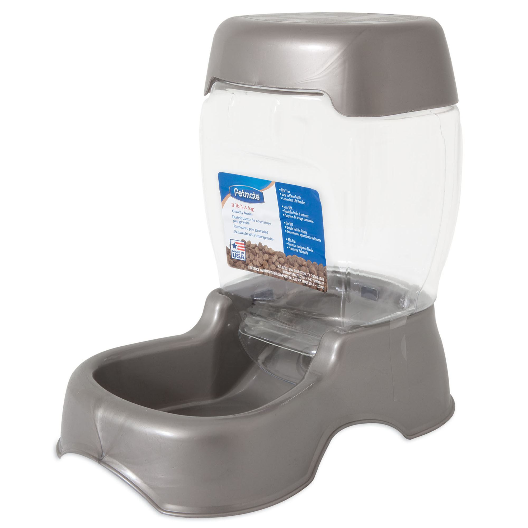 Petmate Pet Cafe Gravity Feeder, Small, 3 lb, Tan photo 7