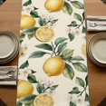 thumbnail image 5 of Spring Lemon 120 Inch Table Runner, Summer Flower Leaf Branch Nature Fruit Farmhouse Dresser Scarf Cotton & Linen Tablerunner for Dining/Kitchen Island/Holiday Party Décor 13" x 120", 5 of 9