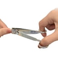 thumbnail image 2 of EZ Grip Nail Clippers - Stainless Steel Fingernail Clippers for Men & Women - E Z Grip Scissor Like Nail Clippers Set of 2 Nail Scissors (Small and Large) + 1 Nail Files PLUS Eyeglass Pouch, 2 of 6
