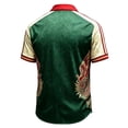 thumbnail image 4 of Zimjoy Mexico Soccer Jersey Shirt for Men 2026 World Soccer Game National Team 2D Graphic Collared Short Sleeve Button Down Shirts Dark Green L, 4 of 4