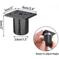thumbnail image 2 of 4pcs Adjustable Furniture Legs Bed Legs Raise Furniture Aluminum Alloy Leg For Bed Base,cabinet,table (black,height 50mm)- Snngv, 2 of 4