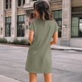 thumbnail image 4 of SUNBS Dresses for Womens Summer Spring T Shirt Dress Vacation Beach Mini Sundress Loose Clothes with Pockets, 4 of 10