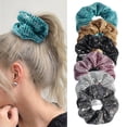 thumbnail image 3 of Hair Rope Shiny Sequins Hollow Mesh Hair Tie No Damage High Elasticity Ponytail Holder Daily Hair Accessory, 3 of 8
