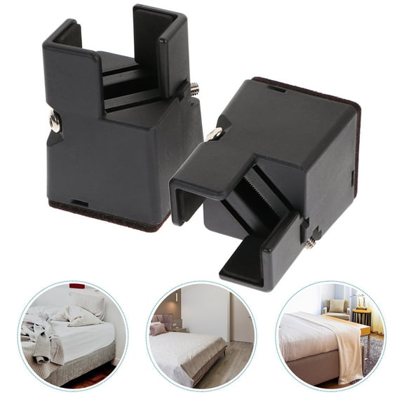 Amosfun 2Pcs Adjustable Bed Riser Furniture Risers ABS Height Adjustment for Home Improvement