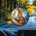 thumbnail image 2 of Easter Bunny Window Hanging Acrylic, Car Decoration, Spring Suncatcher, Light Catcher, Cute Rabbit Ornament, Holiday Gift for Dad or Mom, Sunlight Decor, 2 of 4