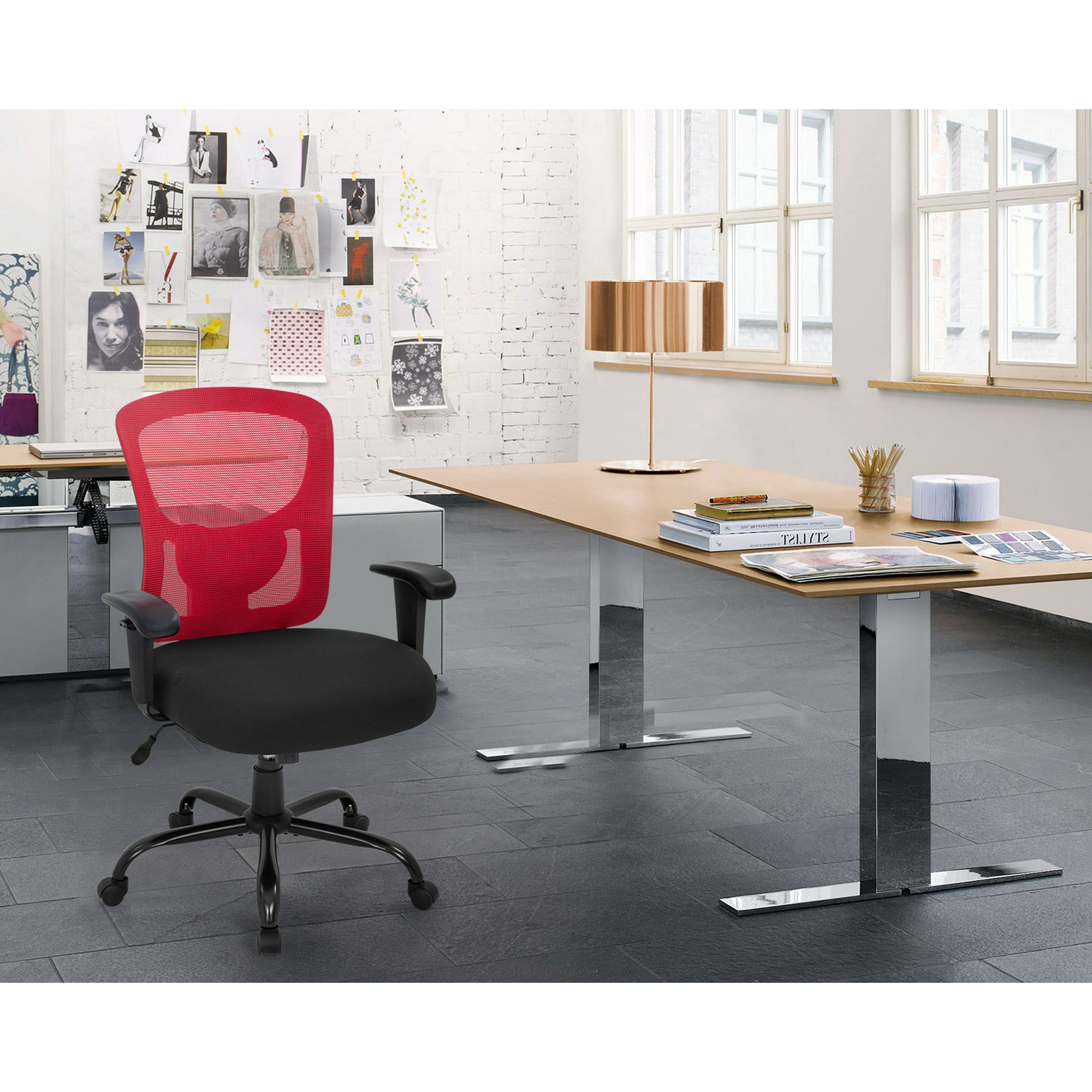 BestOffice Mesh Swivel Office Desk Chair, Red