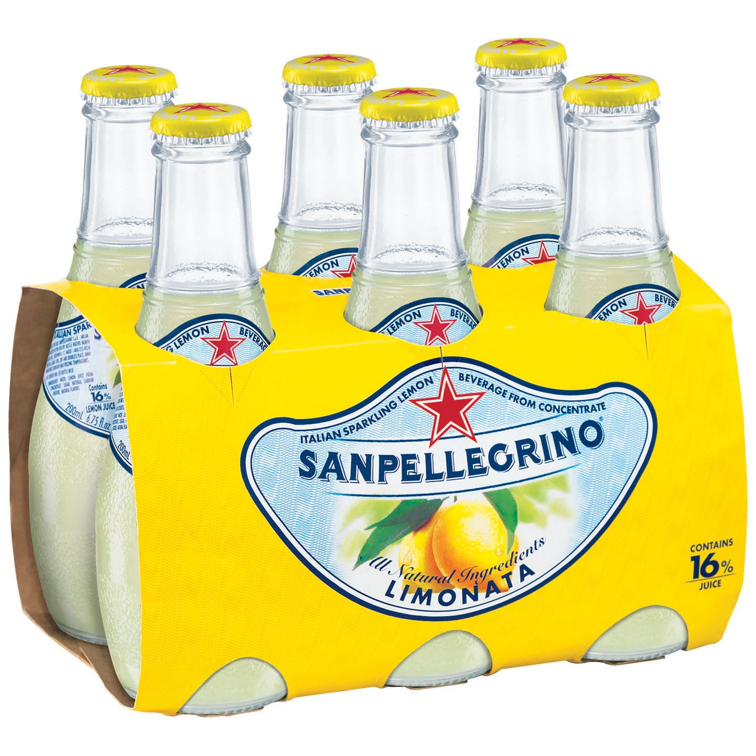Sanpellegrino Limonata Lemon Sparkling Beverage, 6 Count - Walmart.com