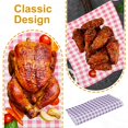 thumbnail image 4 of Hojas de Papel Encerado Uxcell para Alimentos, Papel de Envoltura de Sándwich Resistente a la Grasa a Cuadros para Canasta de Alimentos de Pan Fiesta Púrpura y Blanco 7x7", 4 of 7