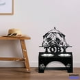 thumbnail image 2 of Handmadetneonsign Pug Dog Metal Bowl Holder, Pug Dog Food Bowl Stand, Pug Pet Bowls Stand 96343, 2 of 5