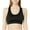 black, variant on Womens Circuit 2 Sports Bra, Blue, Medium