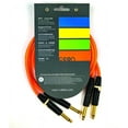 thumbnail image 2 of Cordial Cables 3719581 0.25 in. TS Choice Stereo Premium DJ Dual & Mono Black Light - Ceon Series - 2 ft. Cable, Neon Orange, 2 of 2