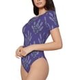 thumbnail image 3 of Picia Lavender Flowers Womens One Piece Swimsuits Modest Tummy Control Bathing Suits Lace Up Slimming Swim Suit-XX-Large, 3 of 9