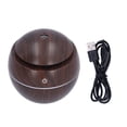 thumbnail image 1 of Mini humidificador de 130 ml Humidificador de niebla USB en forma de seta con luz nocturna ambiental (grano de madera profundo), 1 of 14