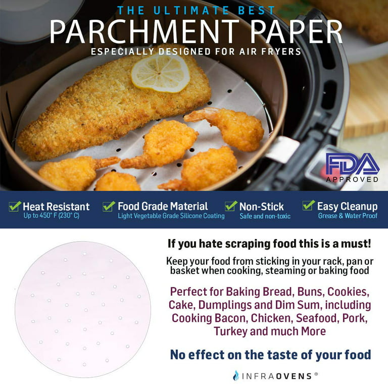 Air Fryer Parchment Paper Liners, 50PCS 8 Air Fryer Paper Mats Filters  Compatible with Gourmia, Cosori, Cuisinart, Tcucina, Power Xl, Instant  Vortex