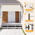 thumbnail image 3 of HOMEDEMO Manual Retractable Awning, 98"W x 118"H Retractable Side Bar 47-59", NO Drilling Awings for Backyard Garden Porch Outside Beige, 3 of 7