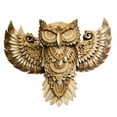 thumbnail image 3 of LOVIVER Wood Owl Wall Decor Animal Sculpture Wall Art, Wall Plaque, Unique Owl Statue Hanging Decoration for Hotel,Office,Living Room 21x16x3.5cm, 3 of 8