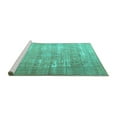 thumbnail image 2 of Ahgly Company Machine Washable Indoor Square Persian Turquoise Blue Traditional Area Rugs, 4' Square, 2 of 4