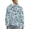 thumbnail image 7 of Qekee Boat In Ocean Pattern Womens Hoodies Oversized Sweatshirts Pullover Long Sleeve Winter Fall Outfits Fashion,Loose Pullover Tops-XX-Large, 7 of 7