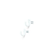 Mainstays, White Metal Hooks, Clutter-Free Hooks for Hanging Towels and Coats, 10 lbs Capacity, 2 Pack