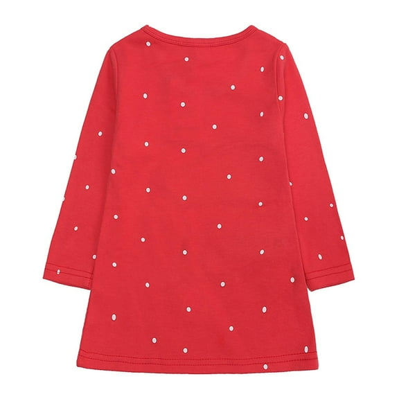 Odeerbi Toddler Girls Clothing Christmas Dress Long Sleeve Kids Dresses Casual Clothes