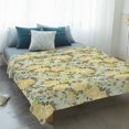 thumbnail image 4 of Yellow Rose Blanket Soft Cozy Warm Throw Blanket for Couch, Plush Fuzzy Flannel Fleece Blankets for Sofa, Farmhouse Romantic Botanical Floral Flowers Bed Blankets Lightweight Gifts for Women, 50"x60", 4 of 9