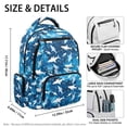thumbnail image 3 of Jeiento Shark School Backpack for Boys 8-10 Blue Bookbags Multi Pockets 17 Inch Travel Rucksack Large Capacity School Knapsack with Zipper, 3 of 7